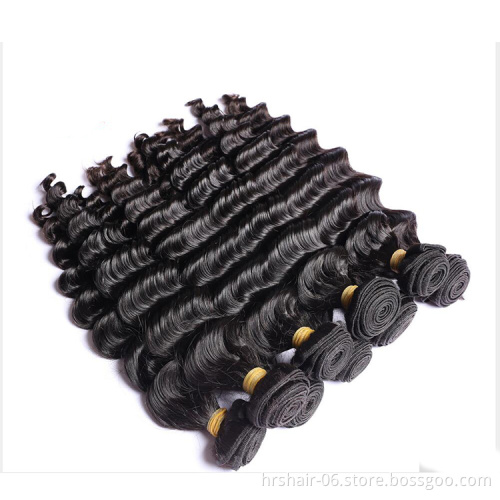 Factory Wholesale Cuticle Aligned Peruvian Loose Deep Wave Virgin Hair Bundles With Closure Cheap Hair Bundles